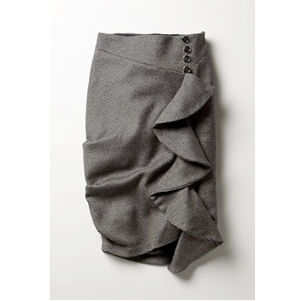 Anthropologie | Eva Franco Pinstriped Cafe Creme Skirt
